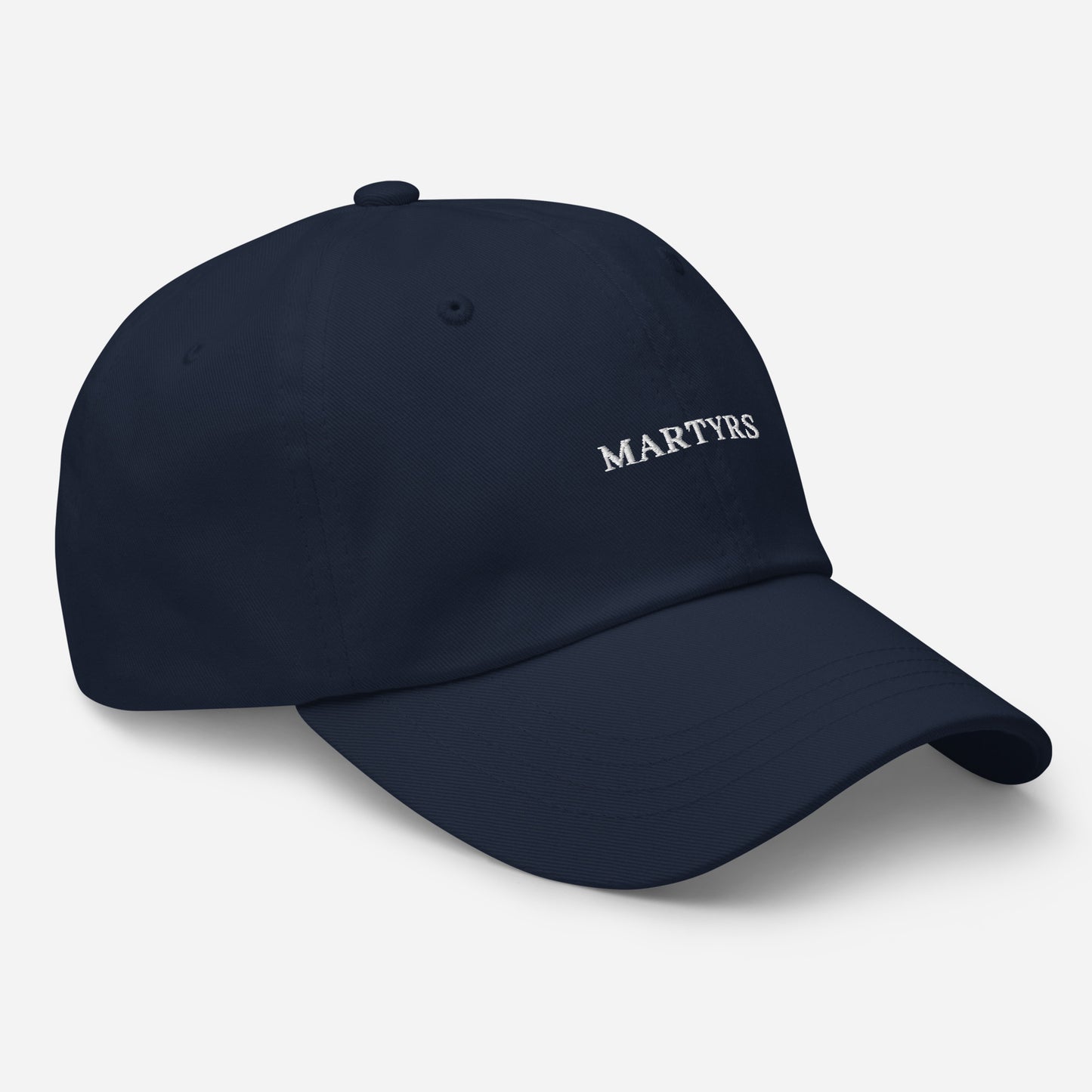 Martyrs - NAVY Classic Dad hat - WHITE FONT embroidery