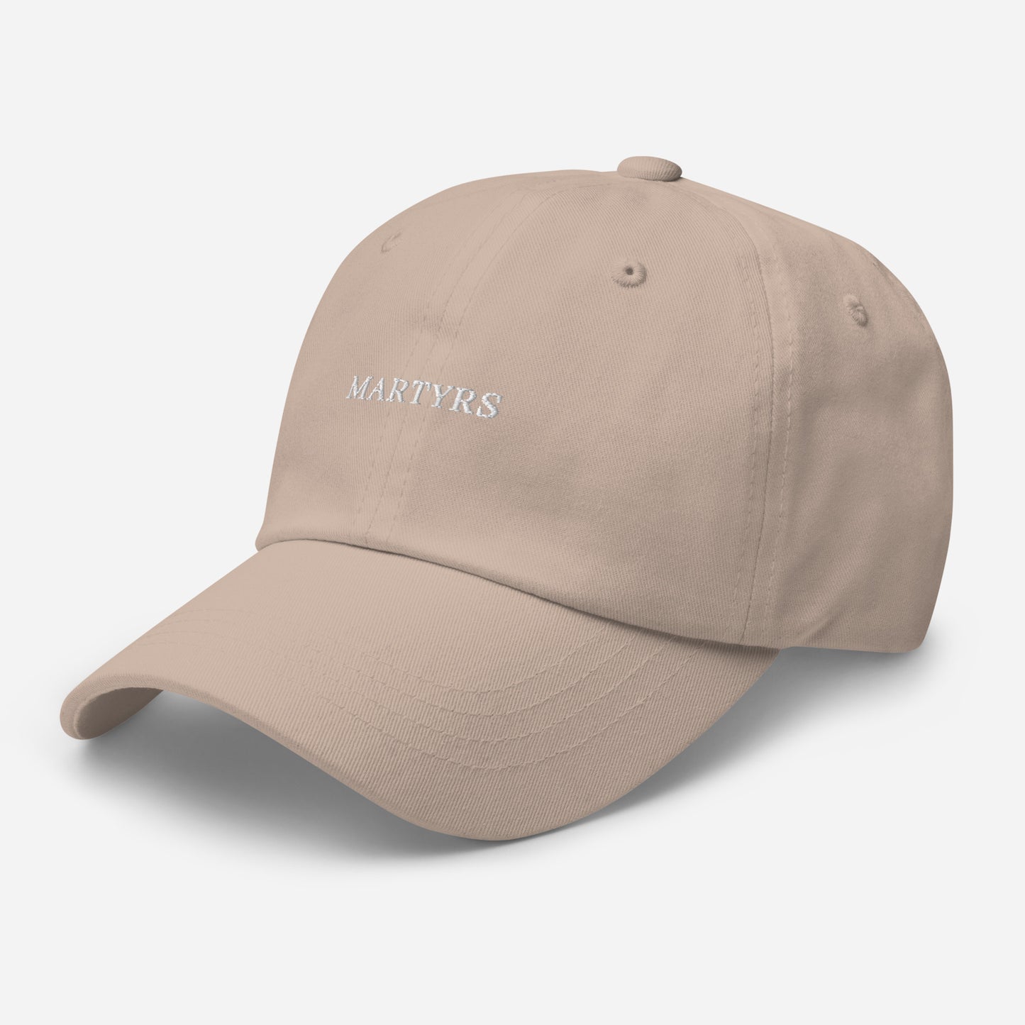 Martyrs - STONE Classic Dad hat - WHITE FONT embroidery