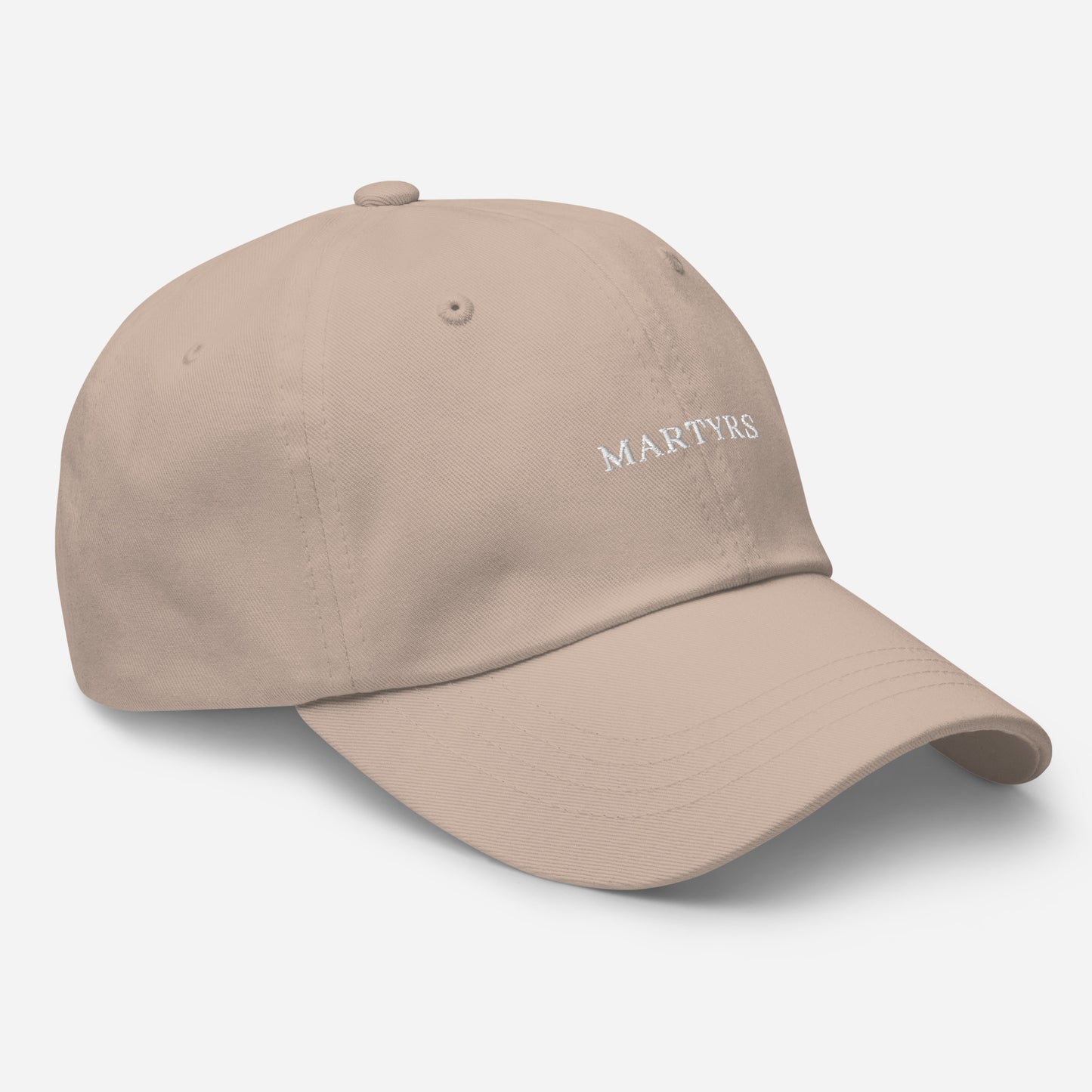 Martyrs - STONE Classic Dad hat - WHITE FONT embroidery